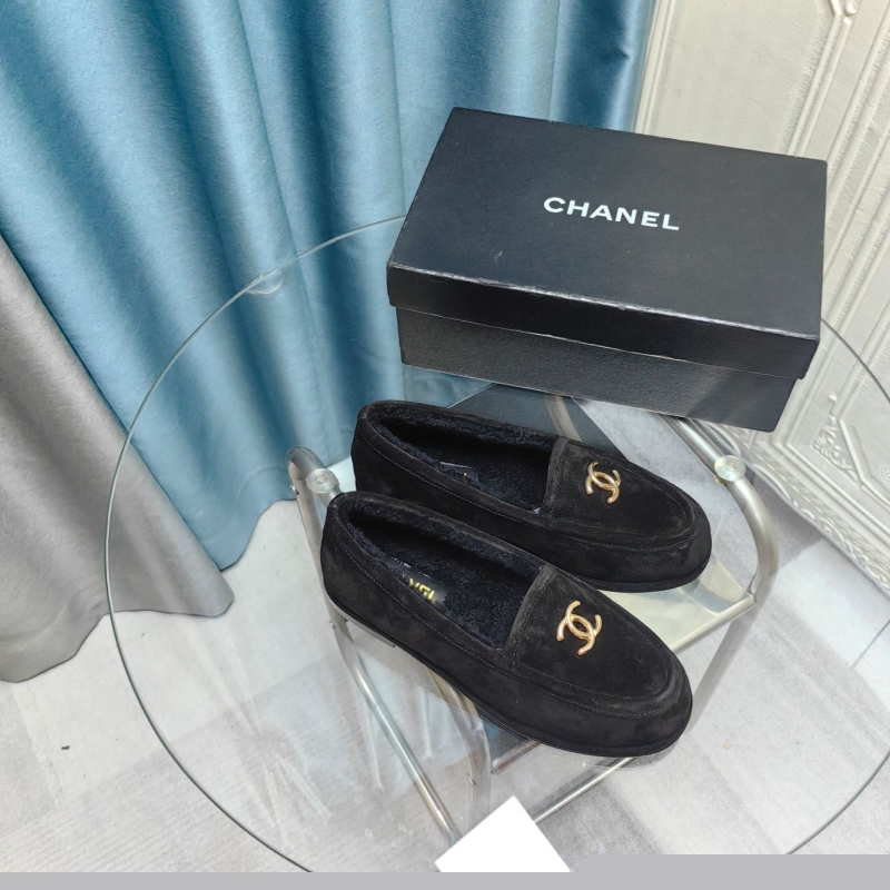 Ch*el leather shoes